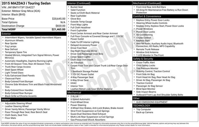 Used 2015 MAZDA MAZDA3 i Touring image 16