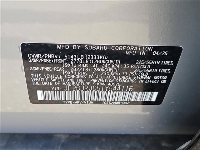 New 2026 Subaru Outback Touring XT AWD/4WD image 18