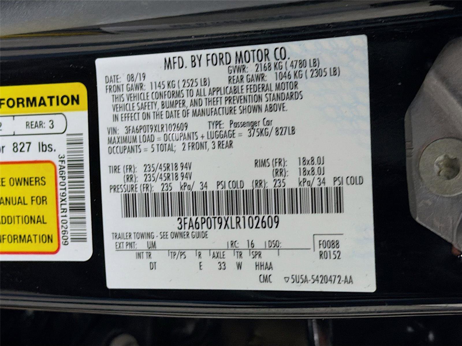 Used 2020 Ford Fusion SE image 30