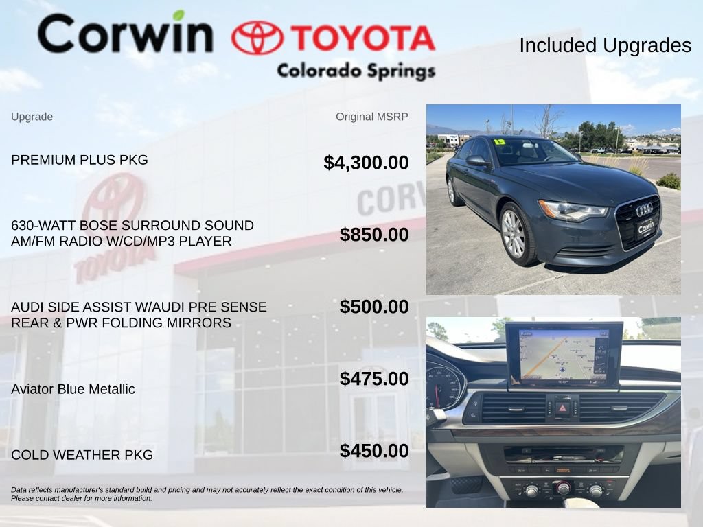 Used 2013 Audi A6 3.0T Premium Plus w/ Premium Plus Pkg AWD/4WD image 4