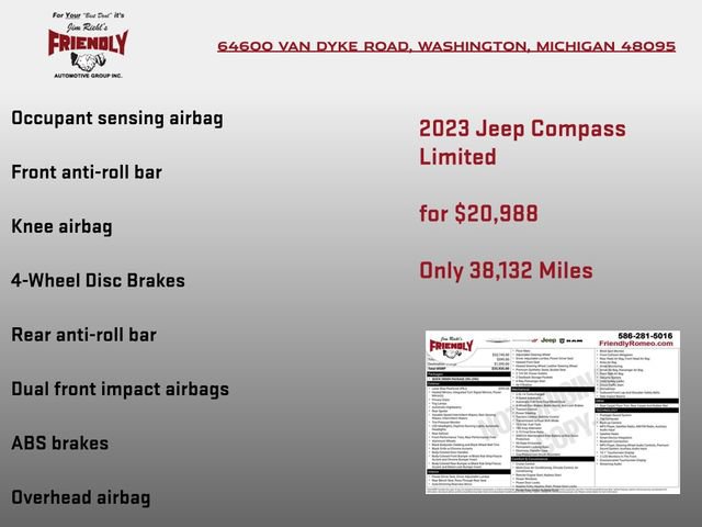 Used 2023 Jeep Compass Limited AWD/4WD image 5