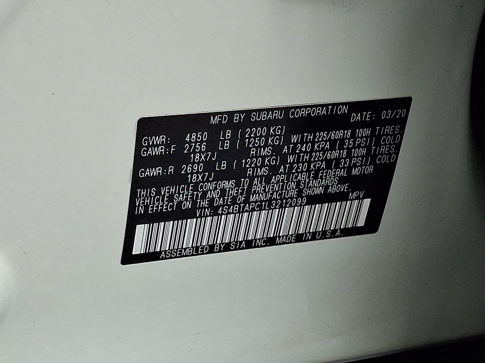 Used 2020 Subaru Outback Touring AWD/4WD image 27