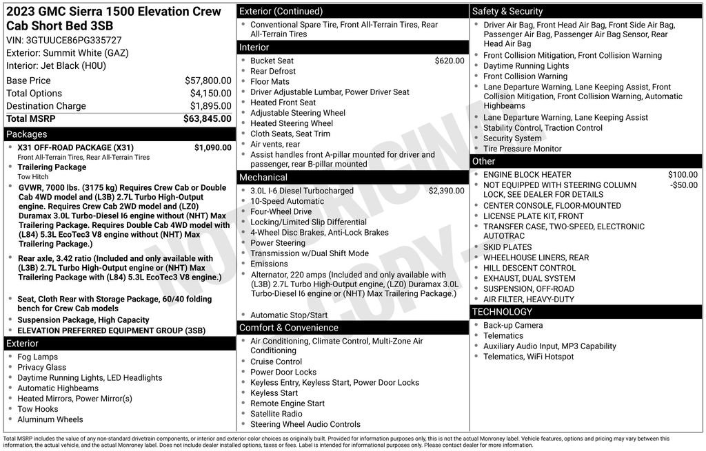 Certified 2023 GMC Sierra 1500 Elevation w/ X31 Off-Road Package image 40