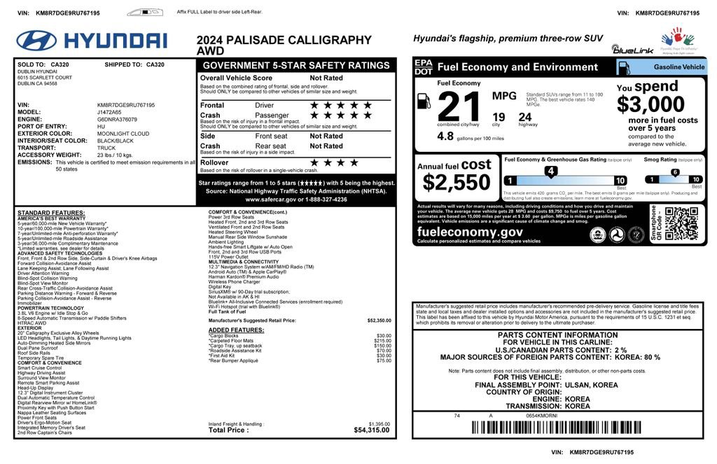 Used 2024 Hyundai Palisade Calligraphy AWD/4WD image 3