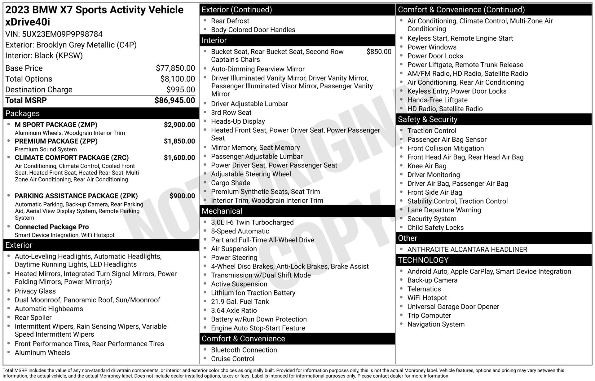 Used 2023 BMW X7 xDrive40i w/ M Sport Package image 45
