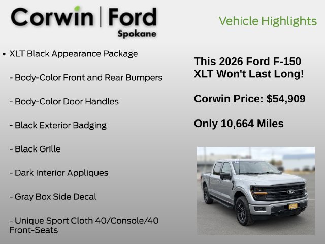 Certified 2026 Ford F150 XLT w/ Equipment Group 302A MID AWD/4WD image 7