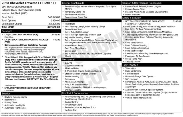 Certified 2023 Chevrolet Traverse LT w/ LPO, Floor Liner Package AWD/4WD image 24