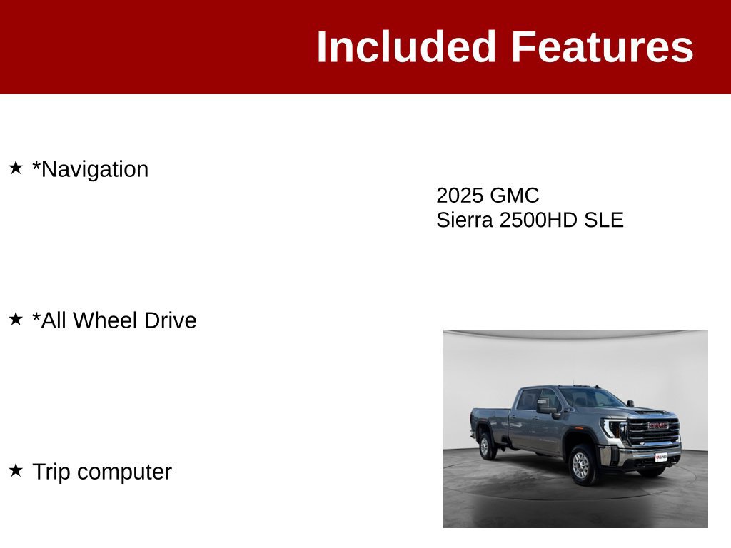 Used 2025 GMC Sierra 2500 SLE w/ SLE Convenience Package AWD/4WD image 3