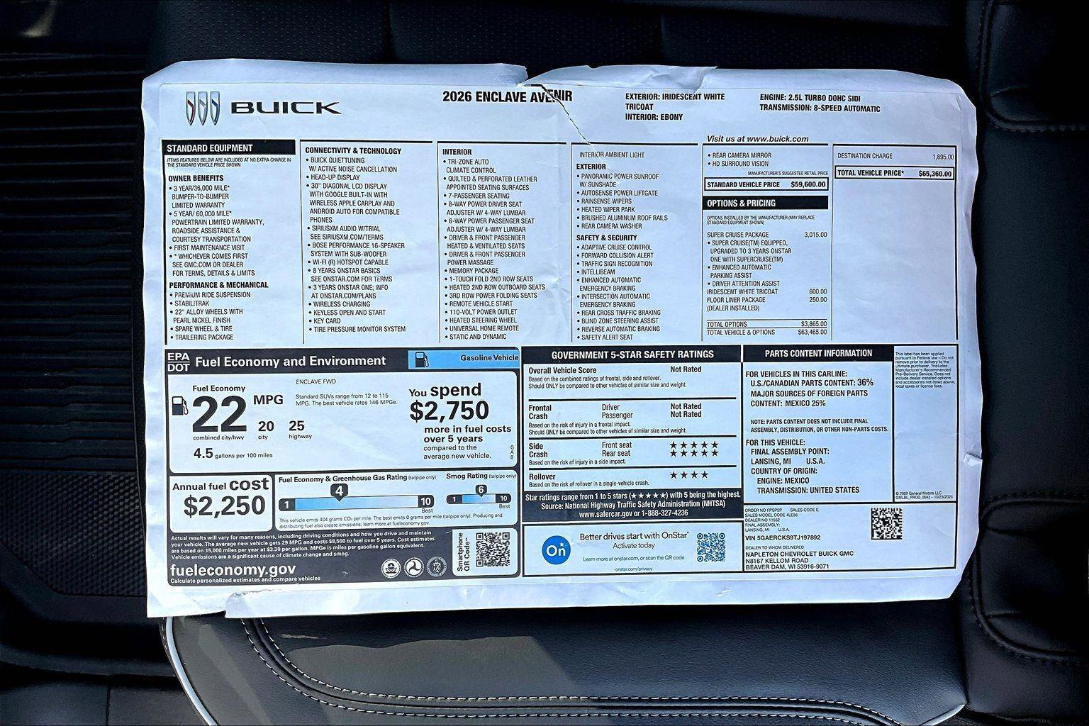 New 2026 Buick Enclave Avenir w/ Super Cruise Package image 13