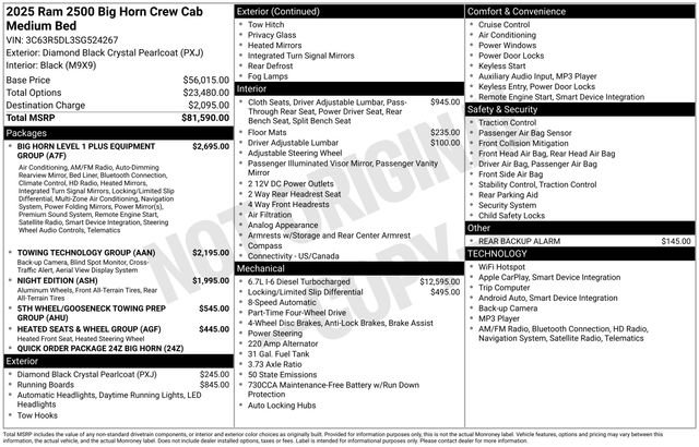 New 2025 RAM 2500 Big Horn AWD/4WD image 46
