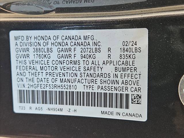 Used 2024 Honda Civic Sport image 23