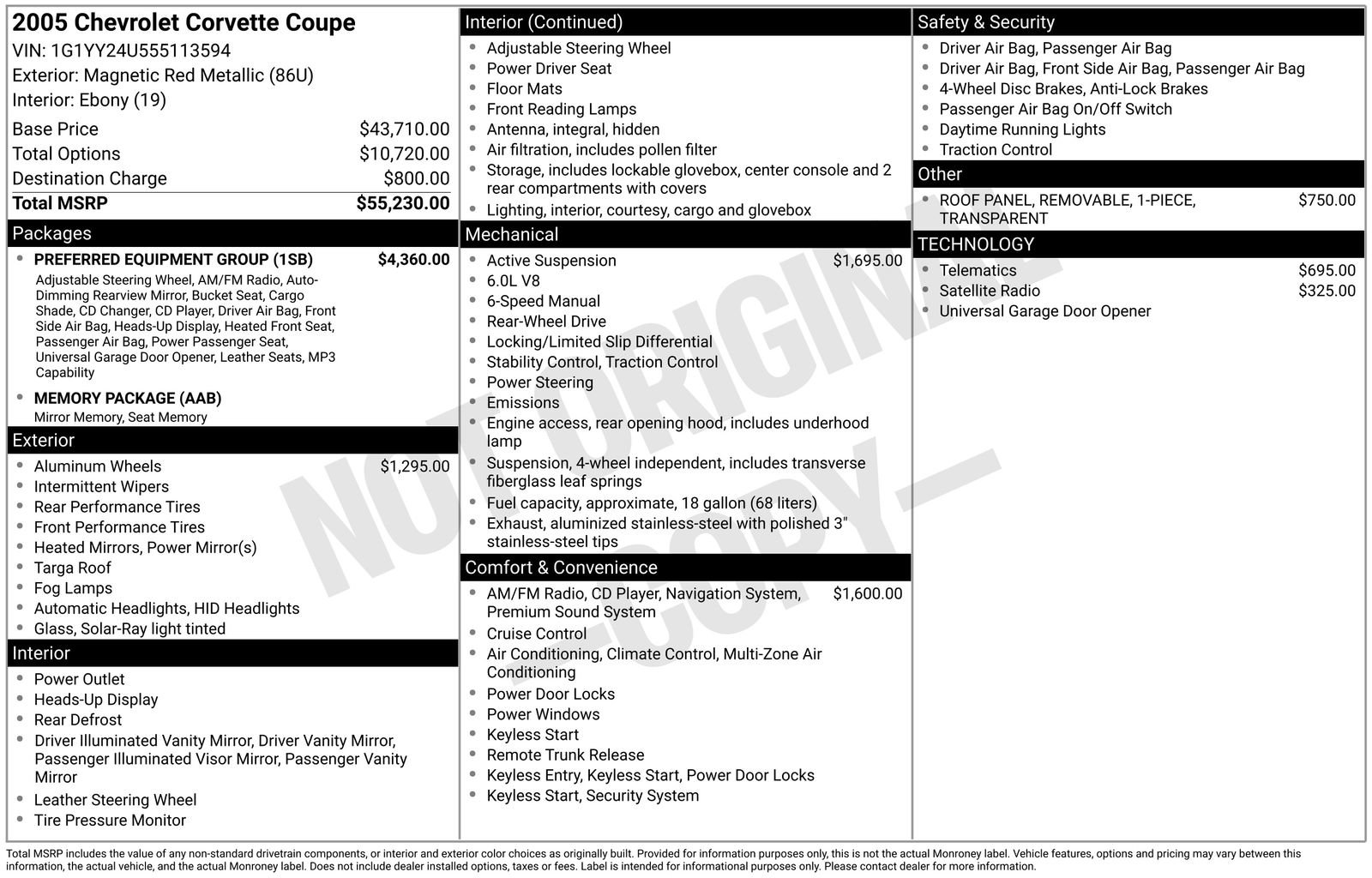 Used 2005 Chevrolet Corvette Coupe w/ Preferred Equipment Group RWD image 4