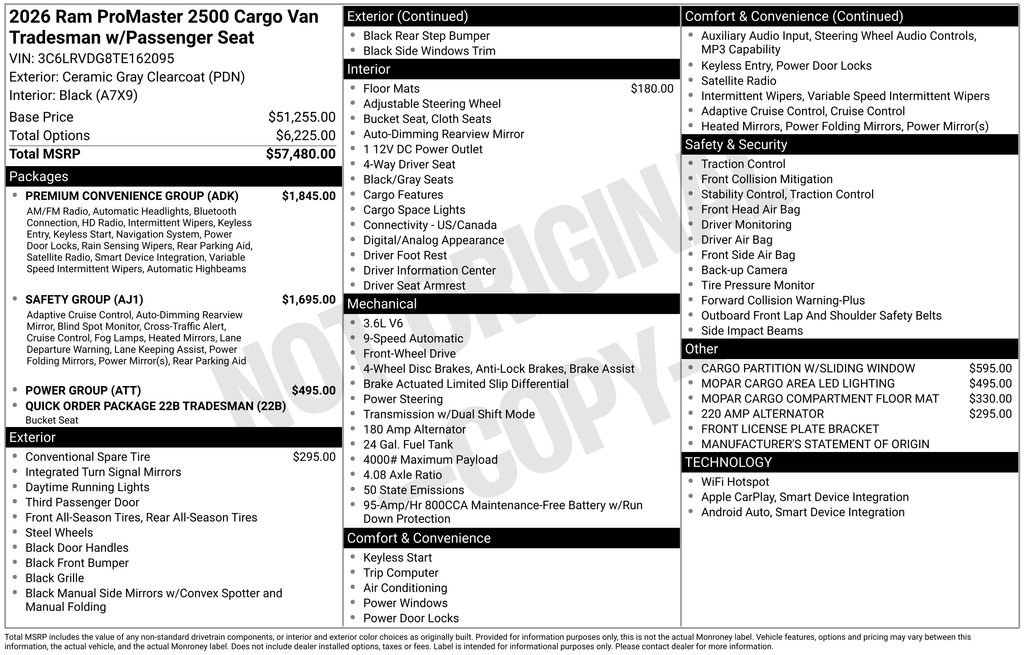 New 2026 RAM ProMaster 2500 w/ Premium Convenience Group image 2