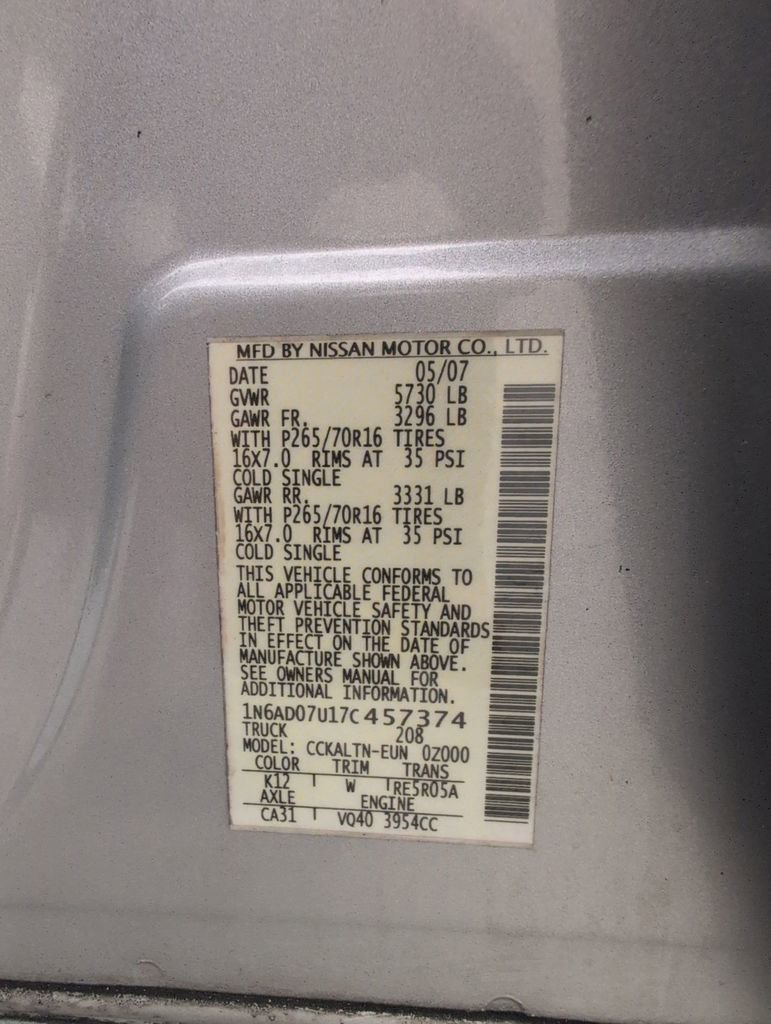 Used 2007 Nissan Frontier SE RWD image 38