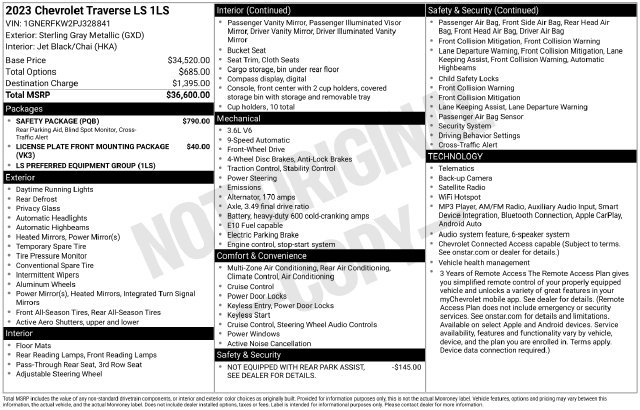 Certified 2023 Chevrolet Traverse LS FWD image 5