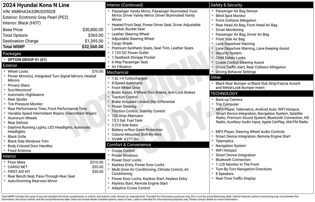 Certified 2024 Hyundai Kona N Line FWD image 7