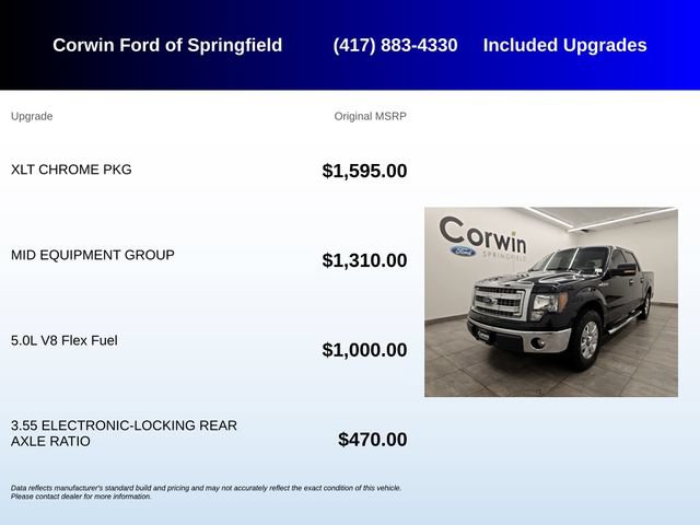 Used 2013 Ford F150 XLT w/ XLT Chrome Pkg RWD image 5