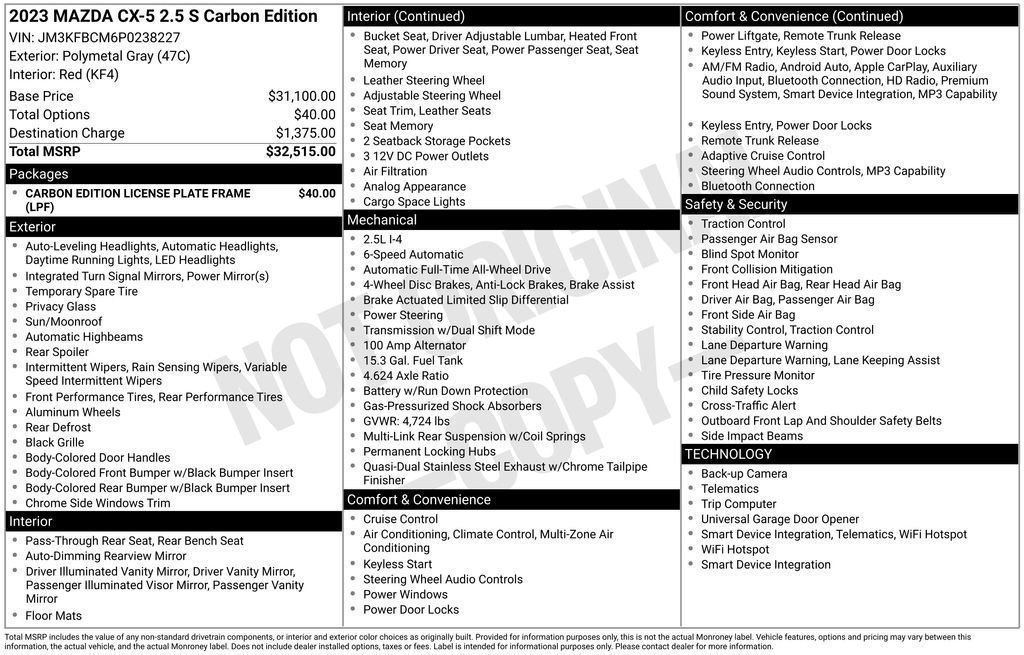 Used 2023 MAZDA CX-5 Carbon Edition image 7