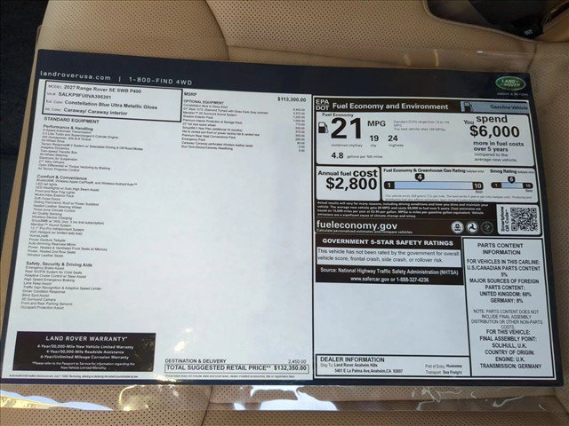 New 2027 Land Rover Range Rover SE AWD/4WD image 18