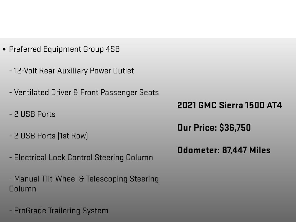 Used 2021 GMC Sierra 1500 AT4 w/ AT4 Preferred Package AWD/4WD image 24