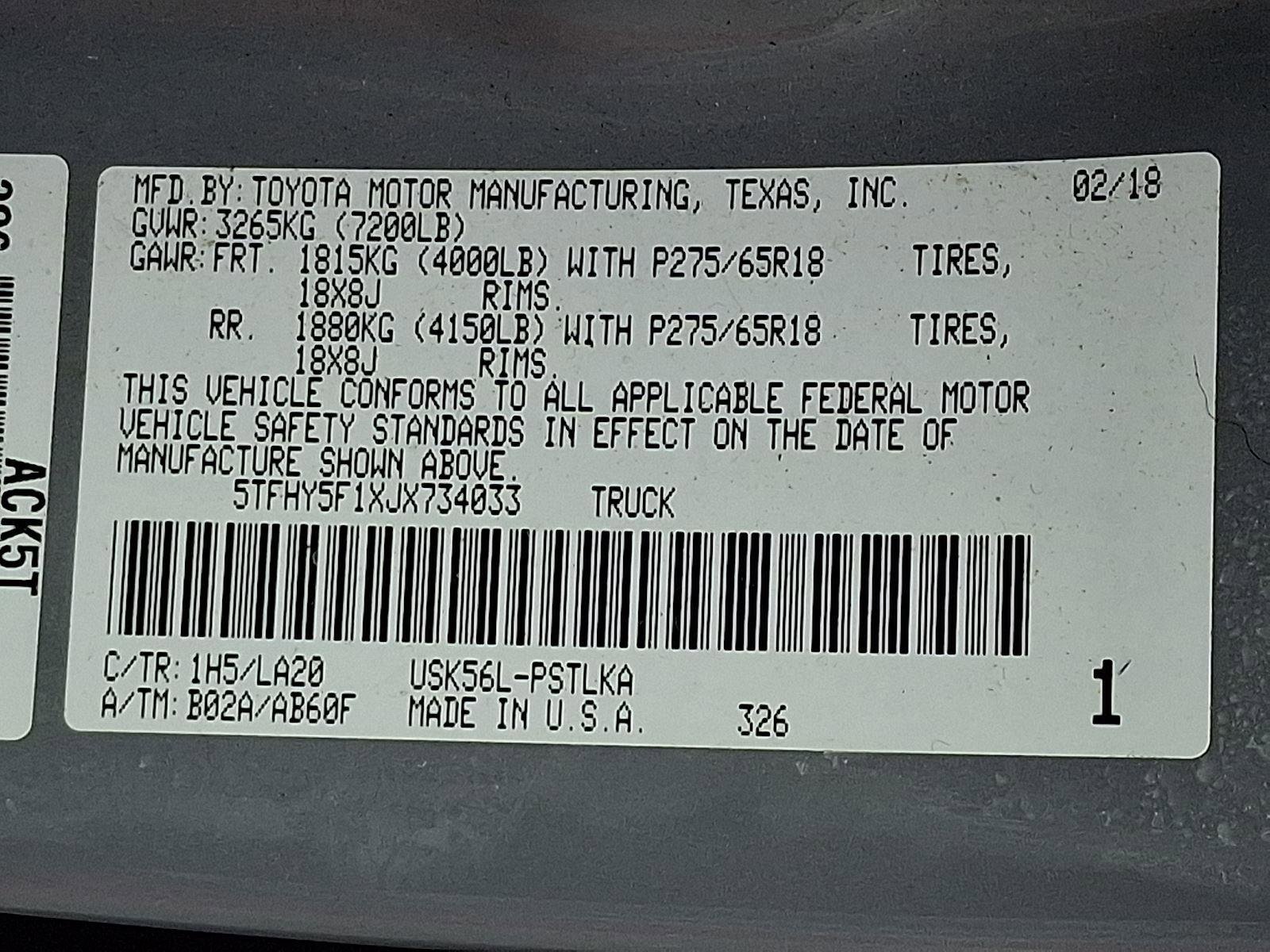 Used 2018 Toyota Tundra Limited w/ Limited Premium Package AWD/4WD image 26