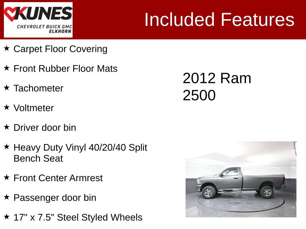 Used 2012 RAM 2500 ST w/ PWR & Remote Entry Group AWD/4WD image 3