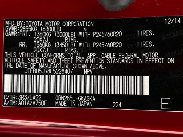 Used 2015 Toyota 4Runner Limited AWD/4WD image 24