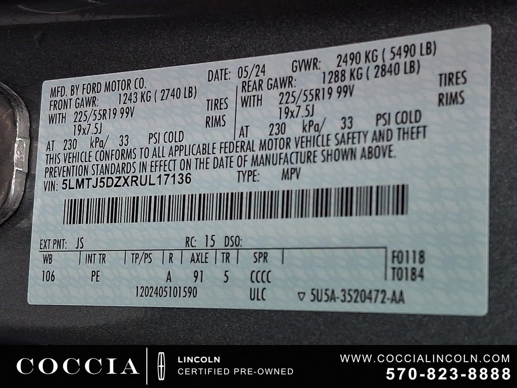 Certified 2024 Lincoln Corsair Grand Touring AWD/4WD image 28