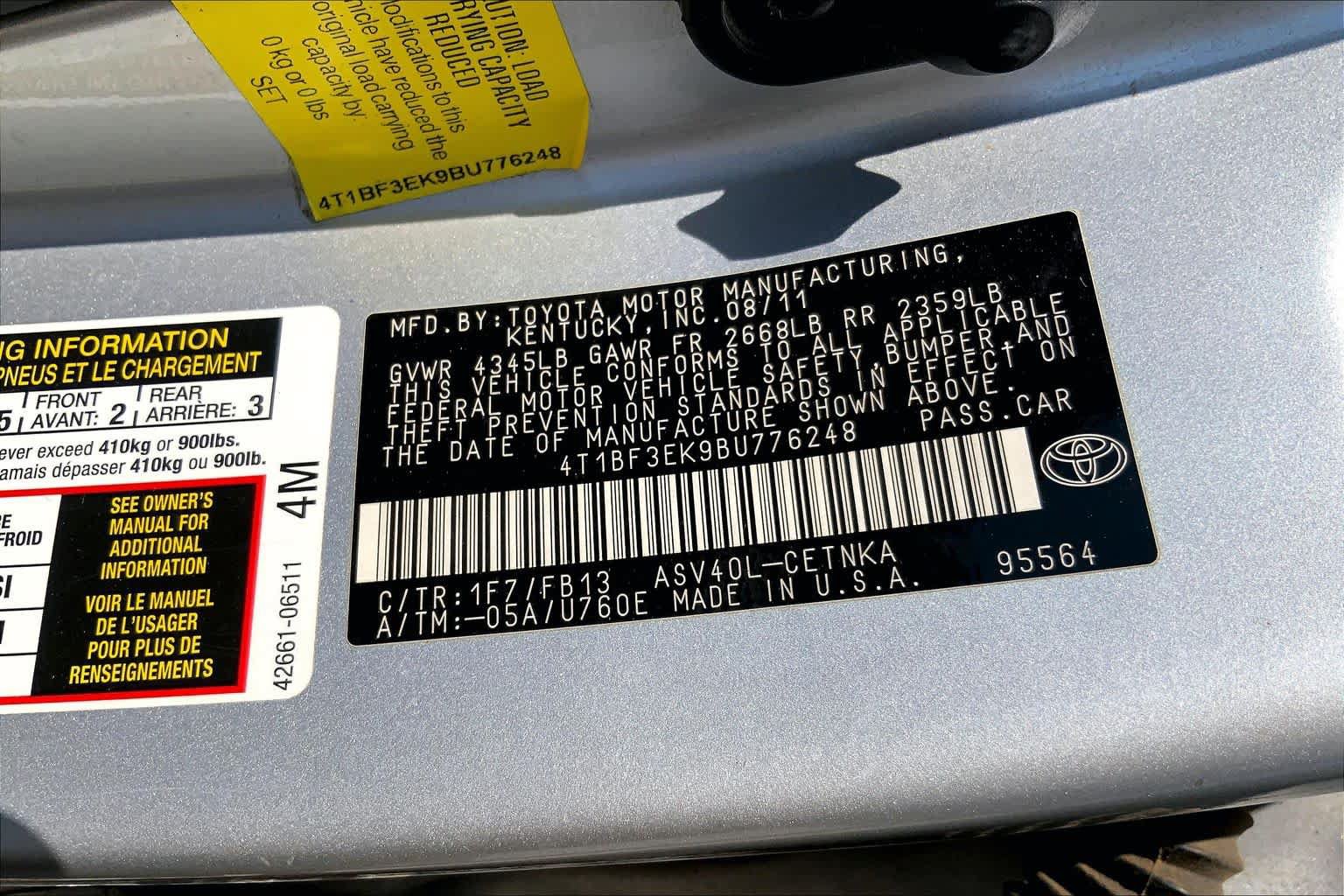 Used 2011 Toyota Camry LE w/ LE Extra-Value Pkg FWD image 36