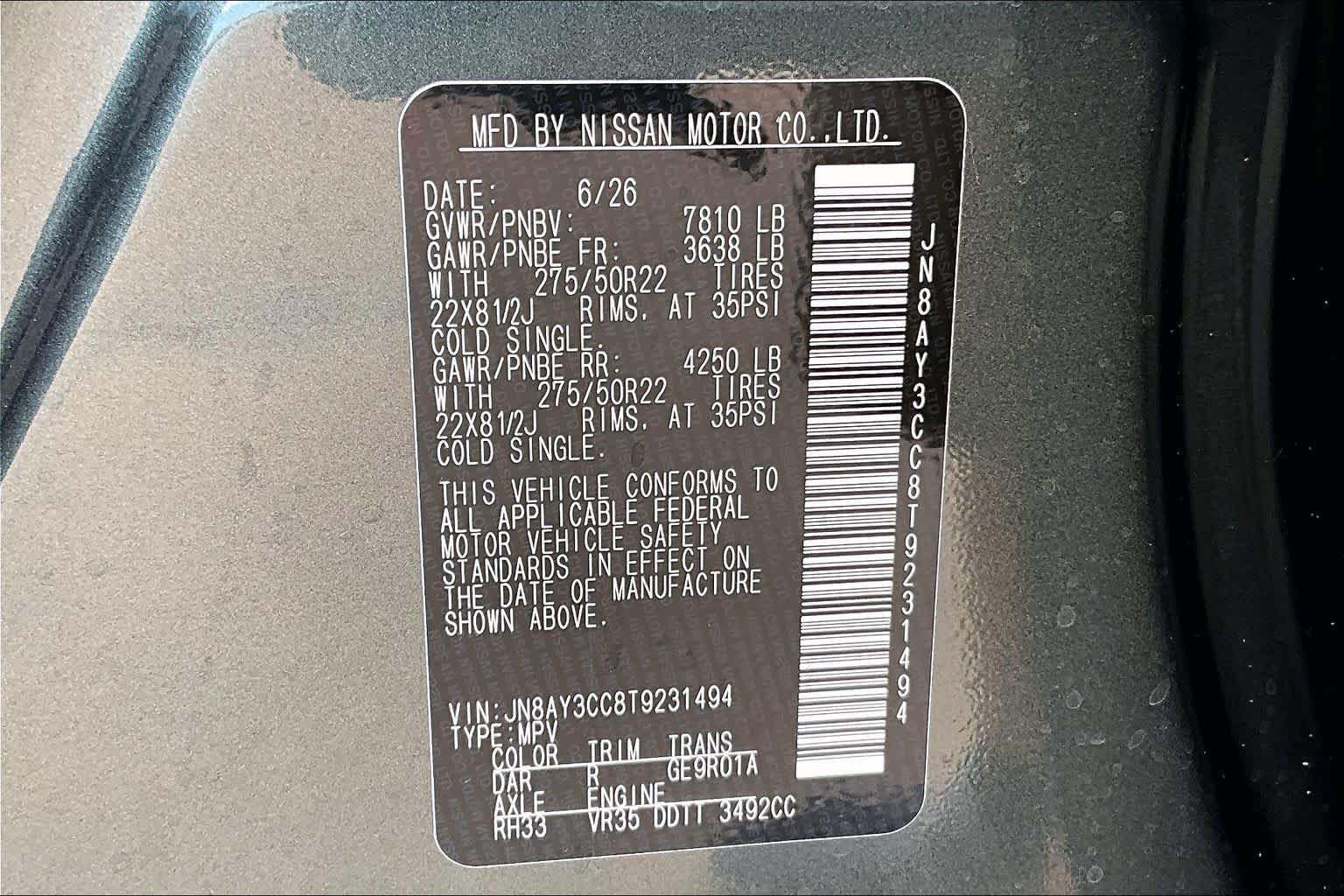 New 2026 Nissan Armada Platinum Reserve AWD/4WD image 18