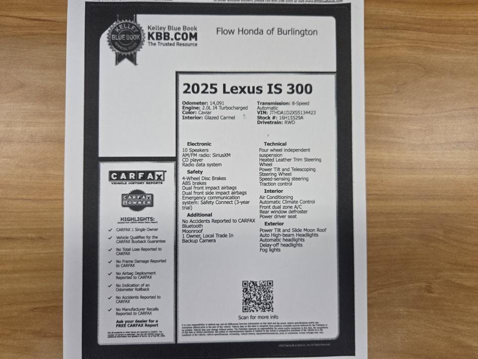 Used 2025 Lexus IS 300 w/ Premium Package RWD image 36