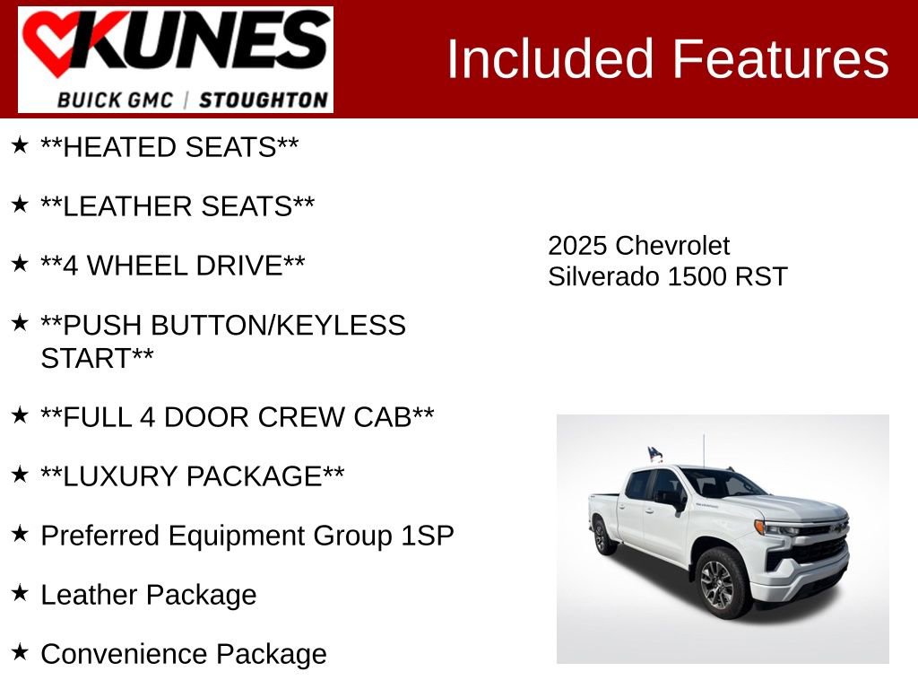 Used 2025 Chevrolet Silverado 1500 RST w/ Convenience Package II AWD/4WD image 3