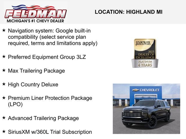 New 2025 Chevrolet Suburban High Country image 3