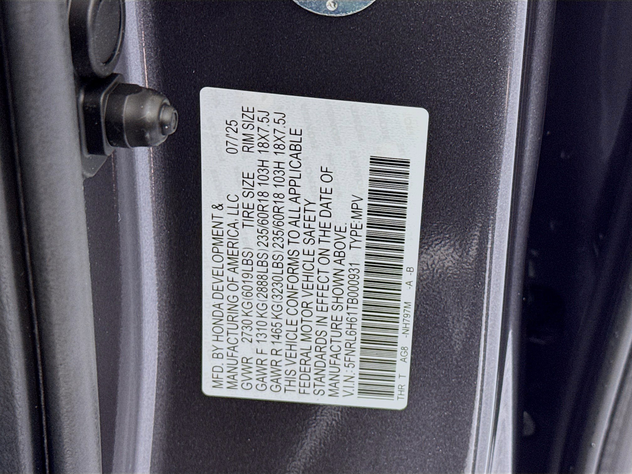 New 2026 Honda Odyssey EX-L image 33