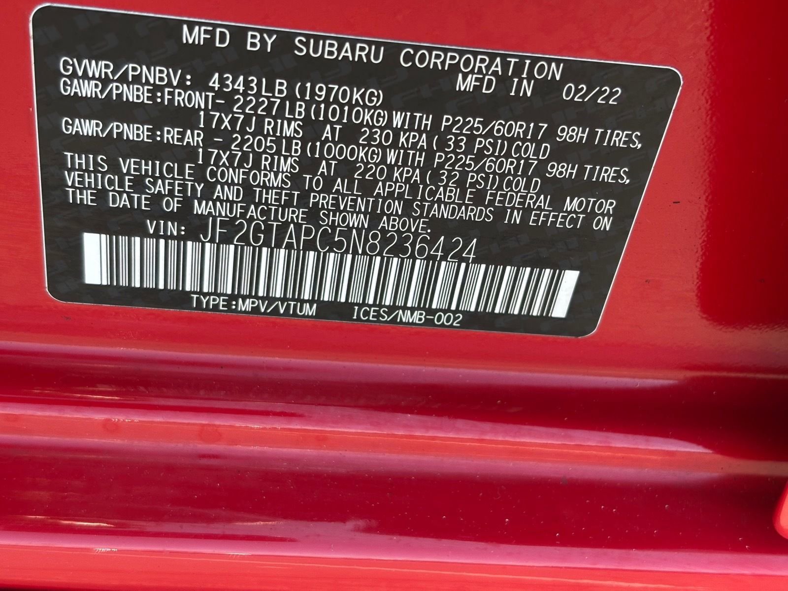 Used 2022 Subaru Crosstrek 2.0i Premium w/ Popular Package #4A AWD/4WD image 34