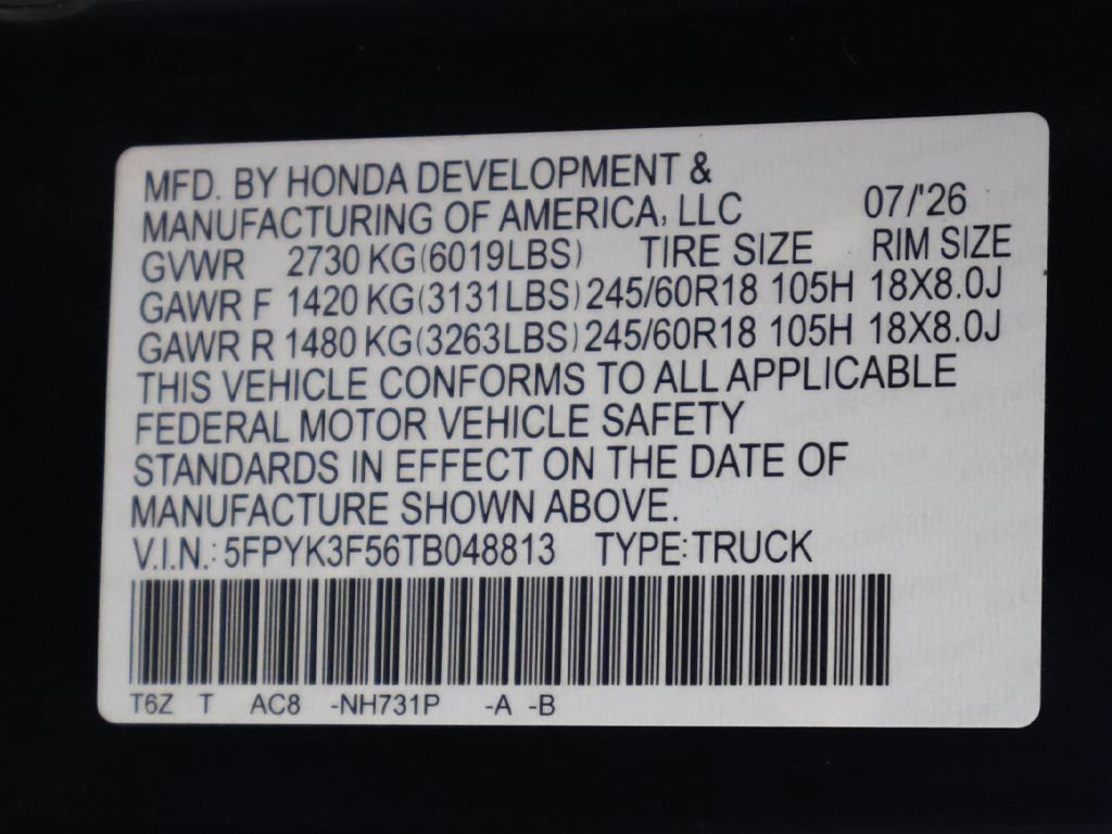 New 2026 Honda Ridgeline RTL image 25