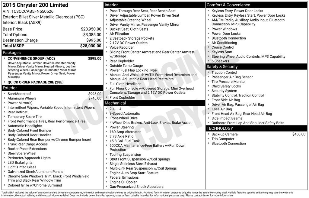 Used 2015 Chrysler 200 Limited w/ Convenience Group FWD image 36