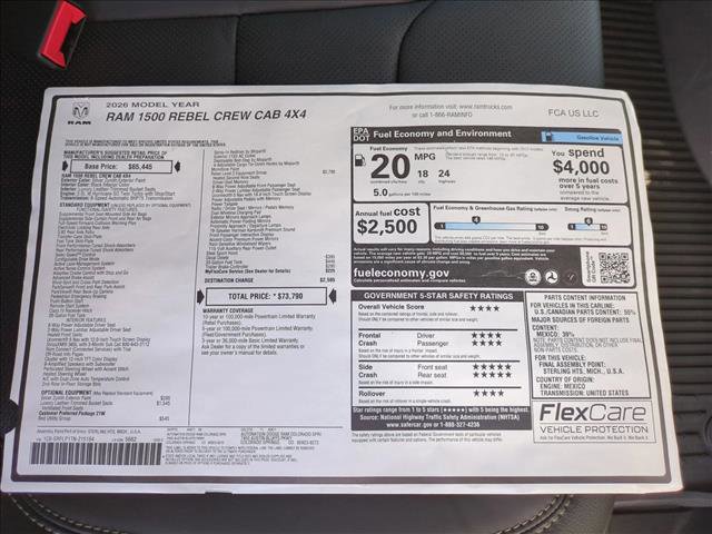 New 2026 RAM 1500 Rebel w/ Rebel Level 2 Equipment Group image 18