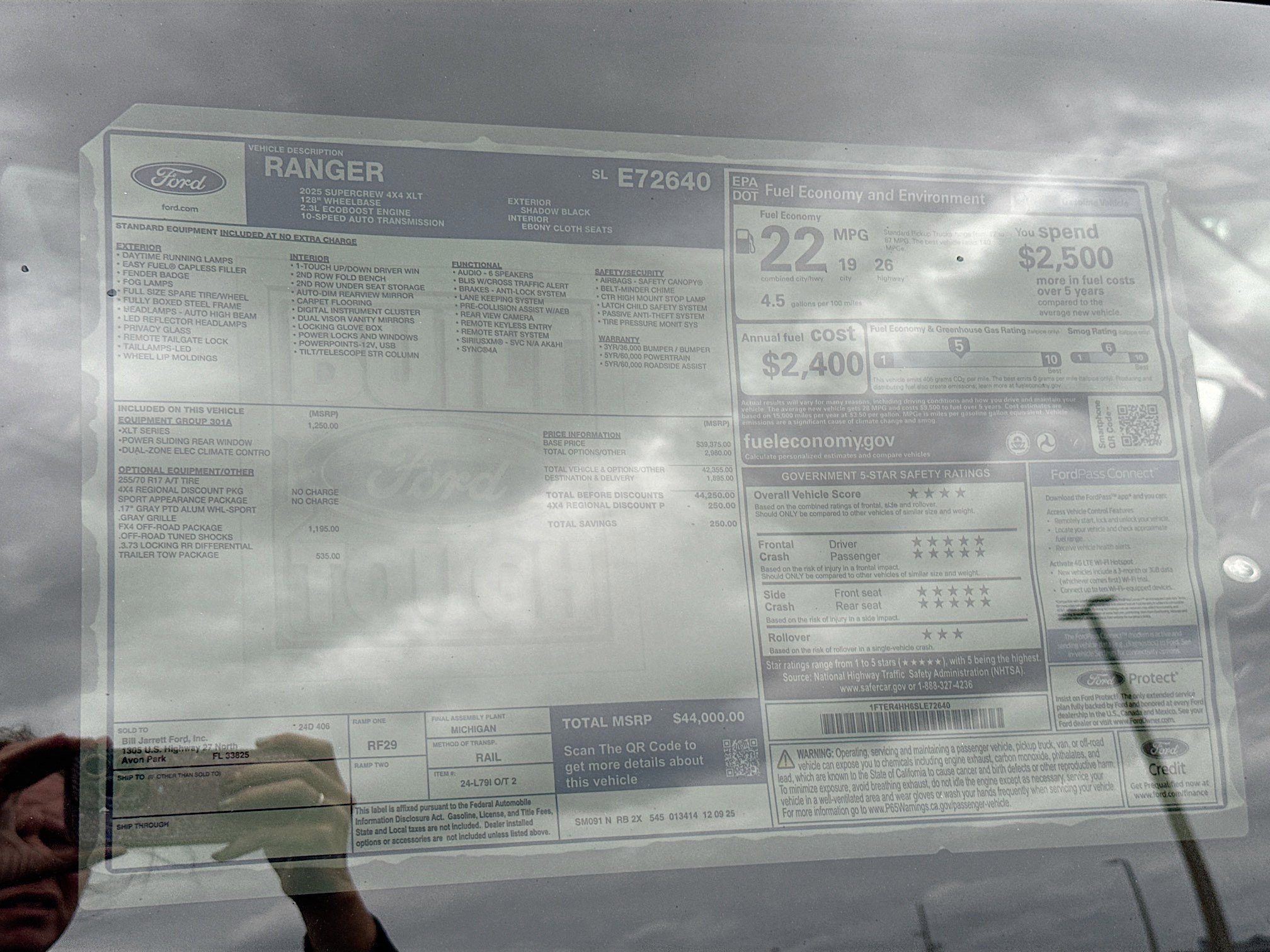 New 2025 Ford Ranger XLT w/ Equipment Group 301A High image 18