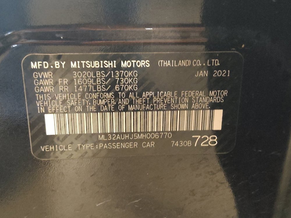 Used 2021 Mitsubishi Mirage SE FWD image 33