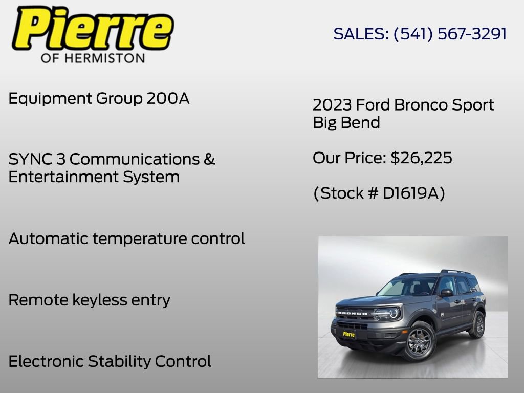 Certified 2023 Ford Bronco Sport Big Bend AWD/4WD image 7