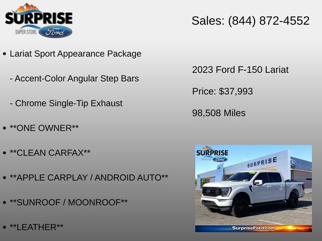 Used 2023 Ford F150 Lariat w/ Equipment Group 502A High AWD/4WD image 36