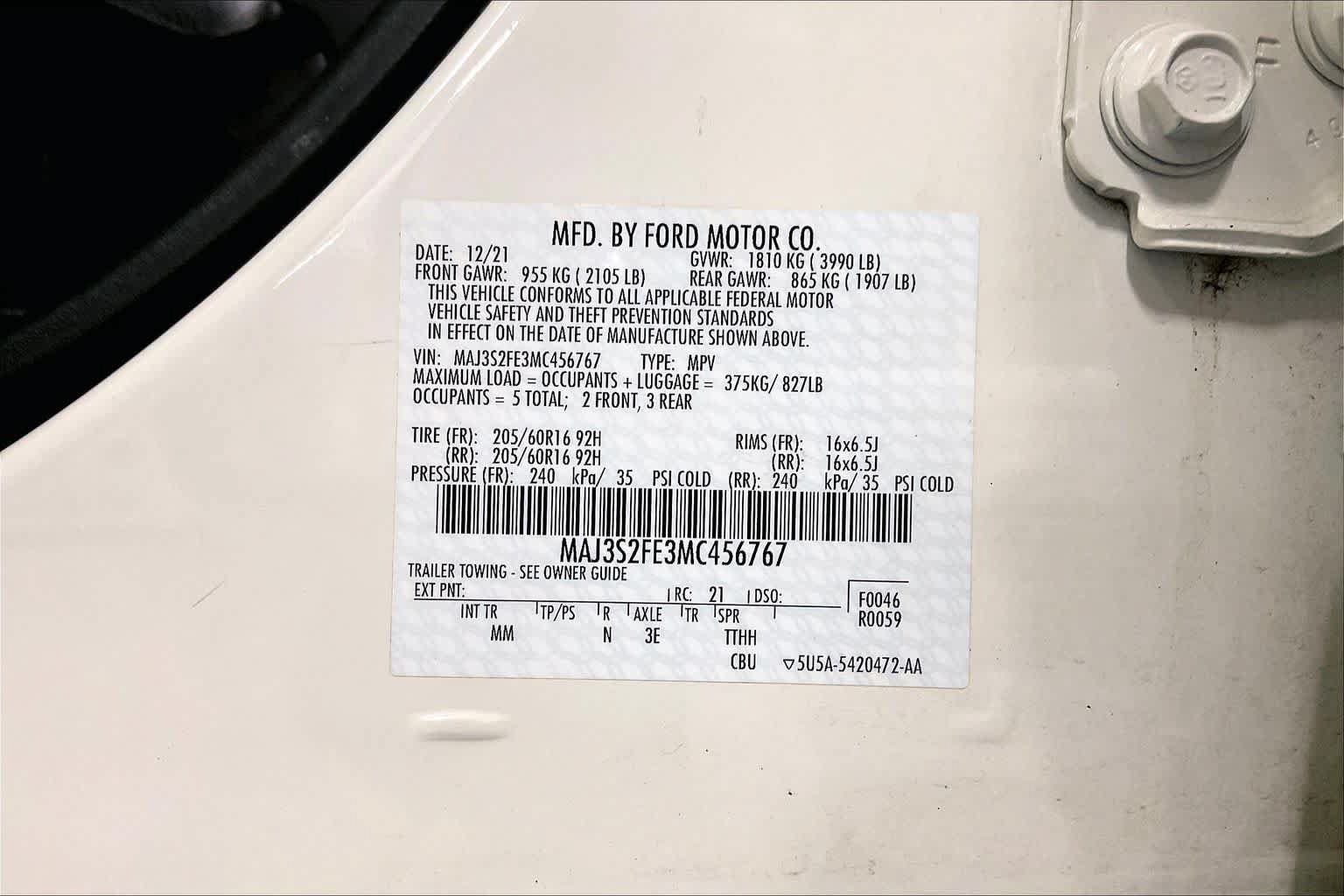 Used 2021 Ford EcoSport S FWD image 34