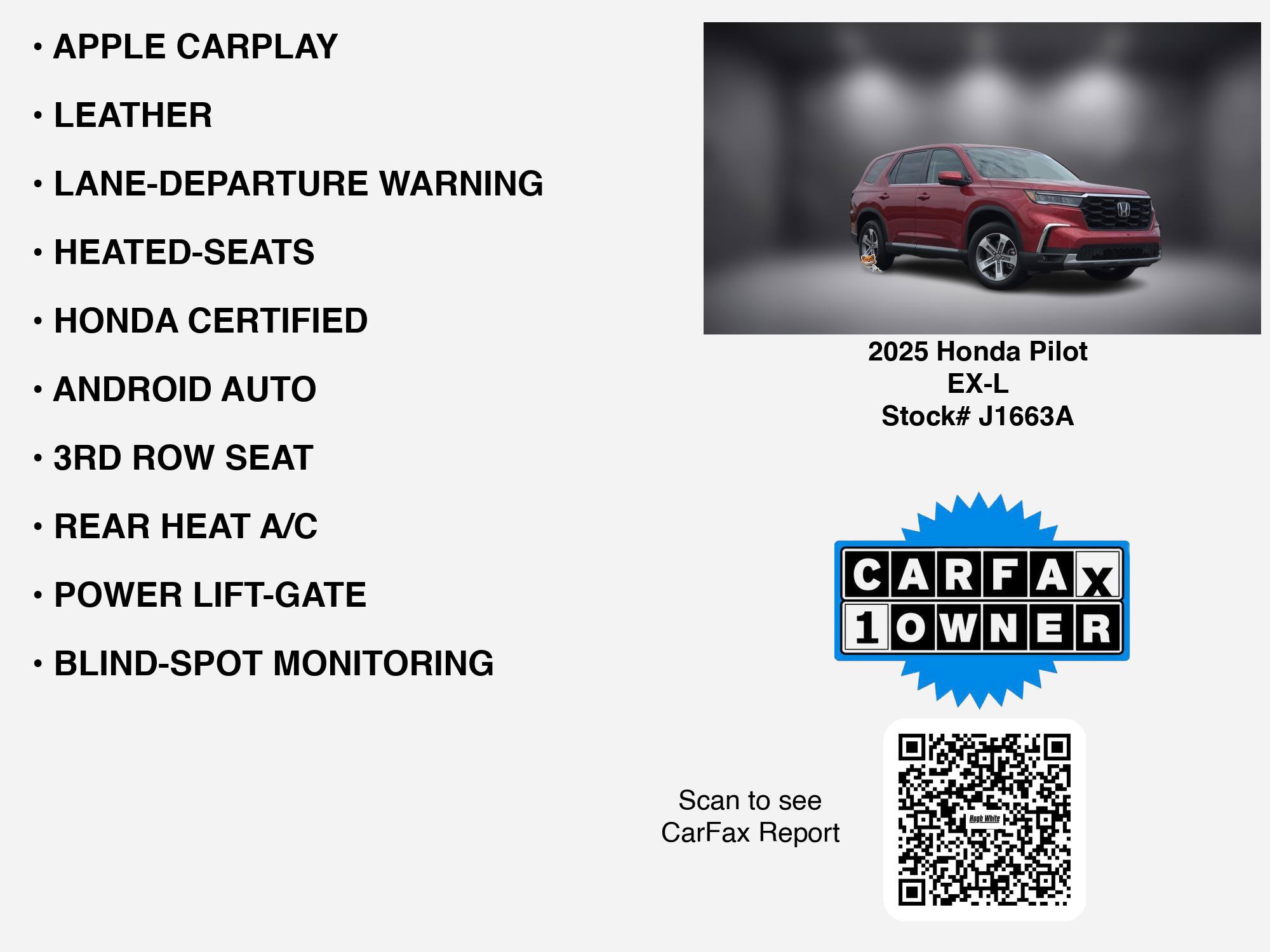 Used 2025 Honda Pilot EX-L image 7