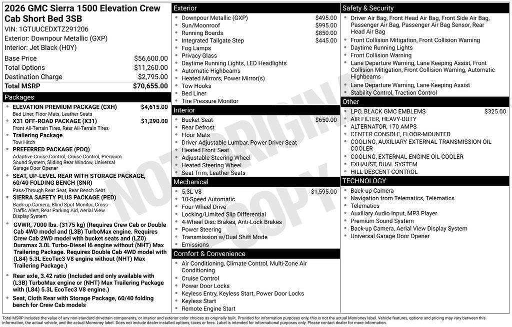 New 2026 GMC Sierra 1500 Elevation AWD/4WD image 2
