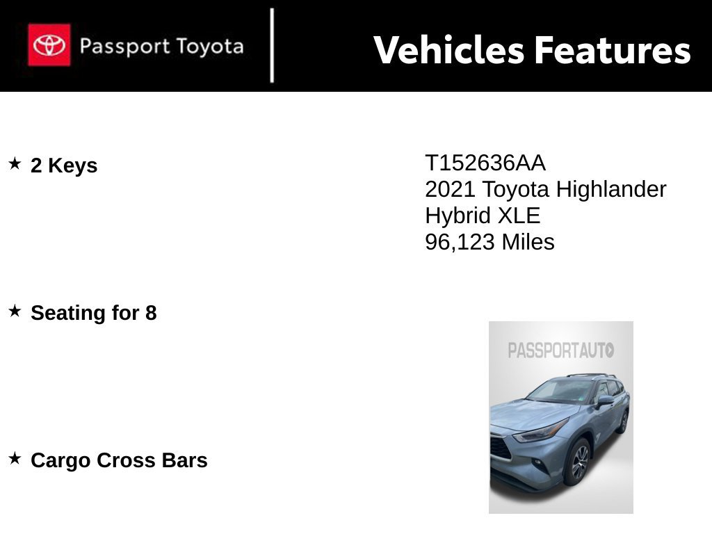 Used 2021 Toyota Highlander XLE AWD/4WD image 10
