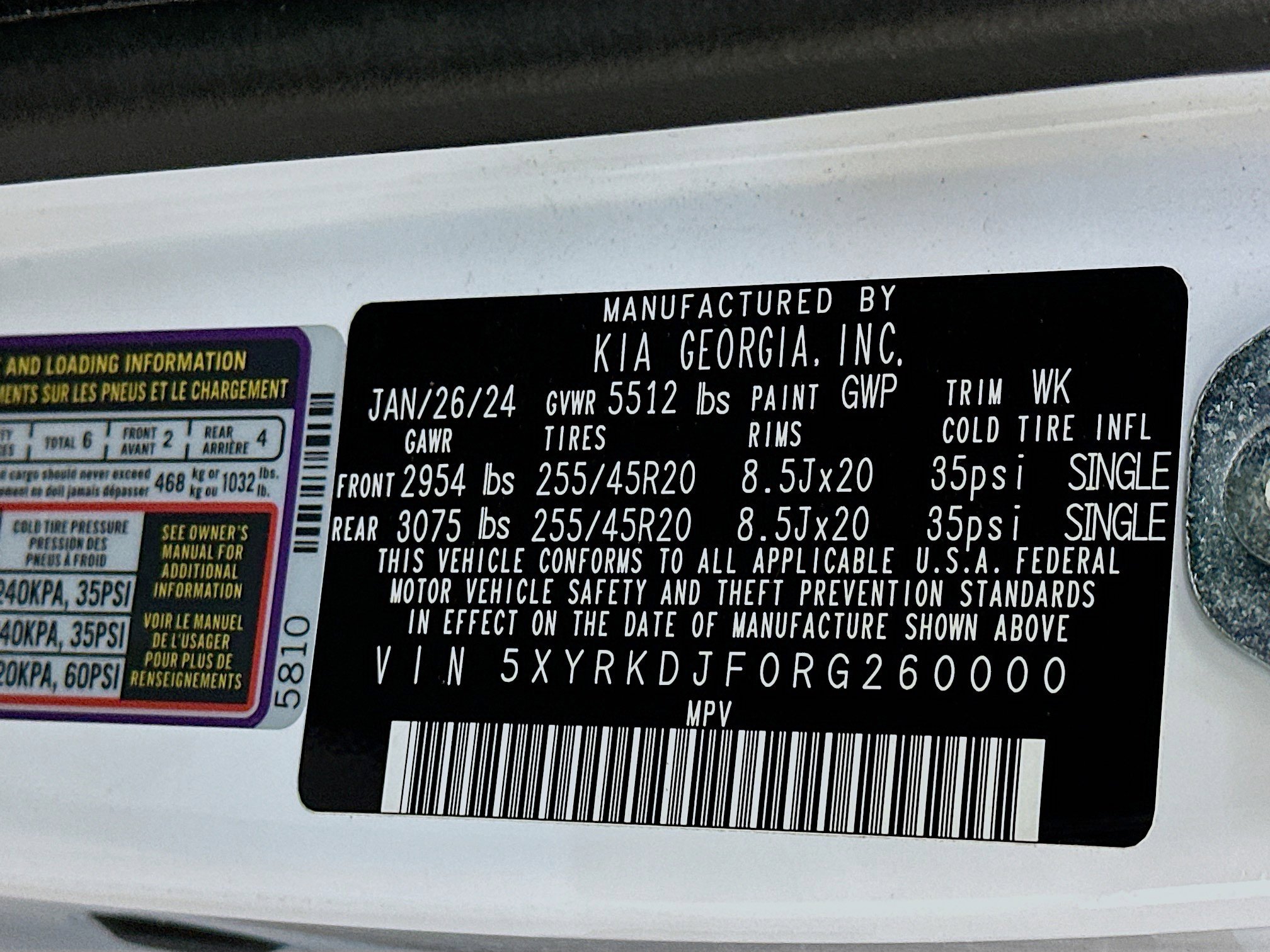 Used 2024 Kia Sorento SX image 12