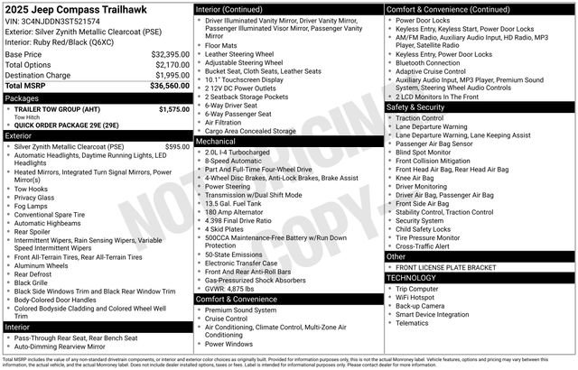 Used 2025 Jeep Compass Trailhawk w/ Trailer Tow Group image 5