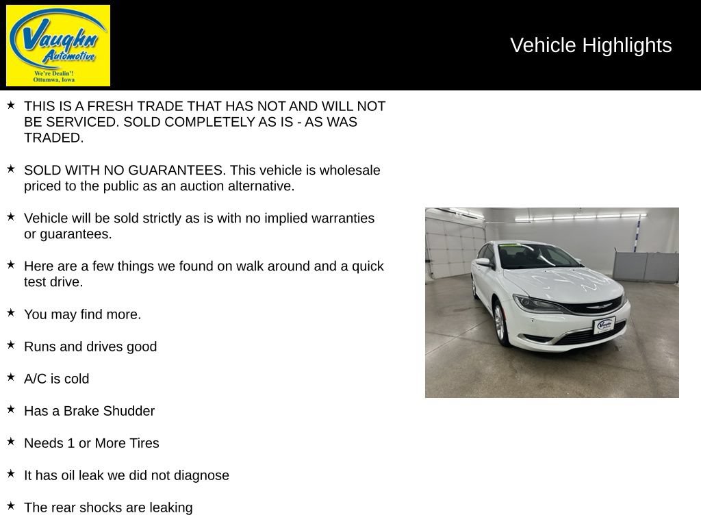 Used 2015 Chrysler 200 Limited w/ Convenience Group FWD image 2