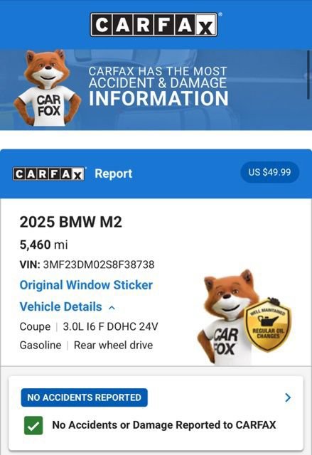 Used 2025 BMW M2 w/ Lighting Package RWD image 8